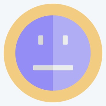 Icon Emoticon Straight Face. suitable for Emoticon symbol. flat style. simple design editable. design template vector. simple symbol illustration vector