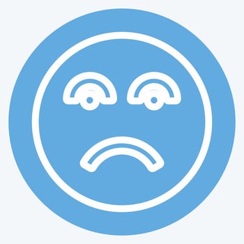 Icon Emoticon Disappointed. suitable for Emoticon symbol vector