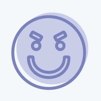 Icon Emoticon Surprised. suitable for Emoticon symbol. two tone style. simple design editable. design template vector. simple symbol illustration vector