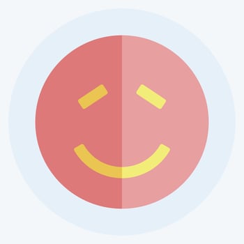 Icon Emoticon Shy. suitable for Emoticon symbol. flat style. simple design editable. design template vector. simple symbol illustration vector