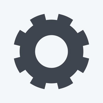Icon Settings. suitable for Mobile Apps symbol. glyph style. simple design editable. design template vector