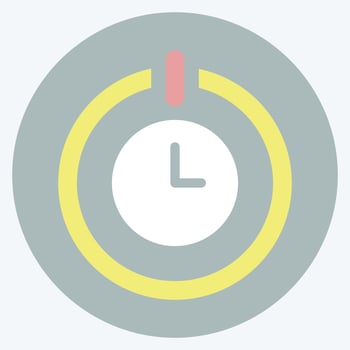 Icon Scheduled power on and off. suitable for Mobile Apps symbol. color mate style. simple design editable. design template vector. simple symbol illustration vector