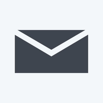 Icon Mail. suitable for Mobile Apps symbol. glyph style. simple design editable. design template vector. simple symbol illustration vector