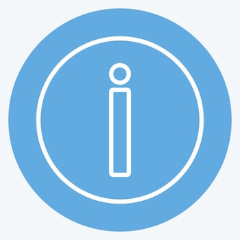 Icon About. suitable for Mobile Apps symbol. blue eyes style. simple design editable. design template vector. simple symbol illustration vector