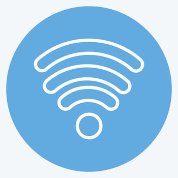 Icon Wifi. suitable for Mobile Apps symbol. blue eyes style. simple design editable. design template vector. simple symbol illustration vector