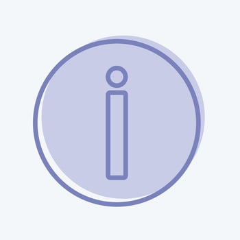Icon About. suitable for Mobile Apps symbol. two tone style. simple design editable. design template vector. simple symbol illustration vector