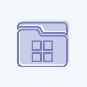 Icon File Manager. suitable for Mobile Apps symbol. two tone style. simple design editable. design template vector. simple symbol illustration vector