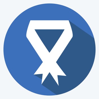 Icon Ribbon. suitable for Community symbol. long shadow style. simple design editable. design template vector. simple symbol illustration vector