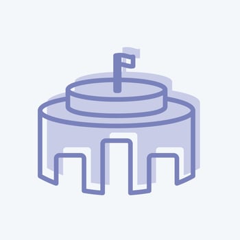 Icon Diplomatic Building. suitable for Community symbol. two tone style. simple design editable. design template vector. simple symbol illustration vector