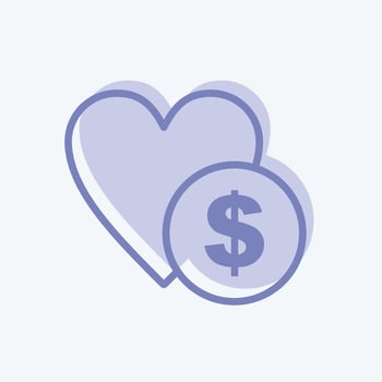 Icon Donation. suitable for Community symbol. two tone style. simple design editable. design template vector. simple symbol illustration vector