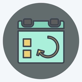 Icon Sync Event. suitable for User Interface symbol. color mate style. simple design editable. design template vector. simple symbol illustration vector