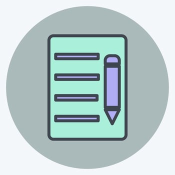 Icon Update Document. suitable for User Interface symbol. color mate style. simple design editable. design template vector. simple symbol illustration vector