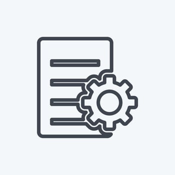 Icon Document Settings. suitable for User Interface symbol. line style. simple design editable. design template vector. simple symbol illustration vector