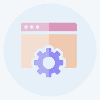 Icon Browser Settings. suitable for User Interface symbol. flat style. simple design editable. design template vector. simple symbol illustration vector