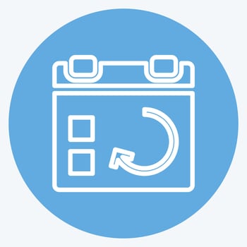 Icon Sync Event. suitable for User Interface symbol. blue eyes style. simple design editable. design template vector. simple symbol illustration vector