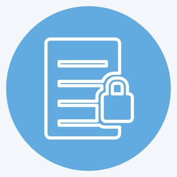 Icon Secure Document. suitable for User Interface symbol. blue eyes style. simple design editable. design template vector. simple symbol illustration vector