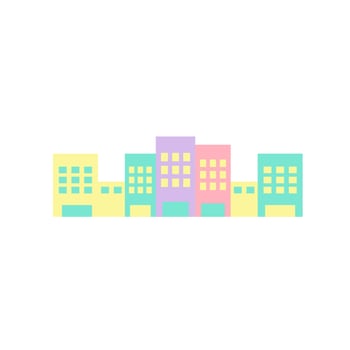 pastel color cartoon house vector