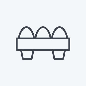 Icon Eggs. suitable for Garden symbol. line style. simple design editable. design template vector. simple symbol illustration vector
