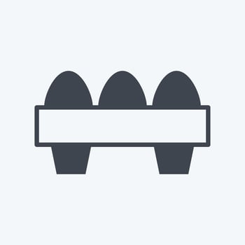 Icon Eggs. suitable for Garden symbol. glyph style. simple design editable. design template vector. simple symbol illustration vector