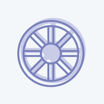 Icon Wheel. suitable for Garden symbol. two tone style. simple design editable. design template vector. simple symbol illustration vector
