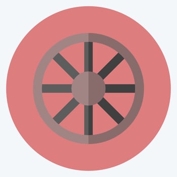 Icon Wheel. suitable for Garden symbol. flat style. simple design editable. design template vector. simple symbol illustration vector