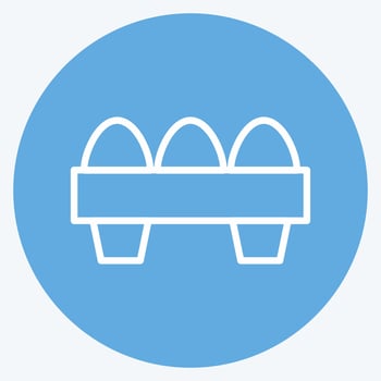 Icon Eggs. suitable for Garden symbol. blue eyes style. simple design editable. design template vector. simple symbol illustration vector