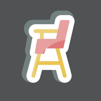 Sticker Baby Chair. suitable for Baby symbol. simple design editable. design template vector. simple symbol illustration vector