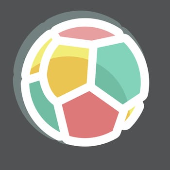 Sticker Ball. suitable for Baby symbol. simple design editable. design template vector. simple symbol illustration vector