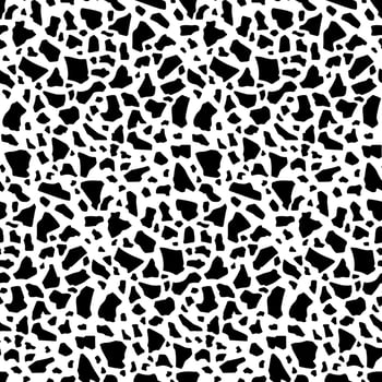 Black and White Terrazzo Vector Seamless Pattern