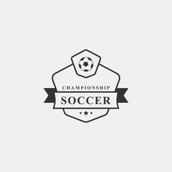 Vintage Retro Badge Championship Football Soccer Crests Logo Design Inspiration vector