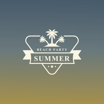 Vintage Retro Badge Summer Holidays Label Typography Logo Templates for Greeting Cards, Posters and Apparel Design vector