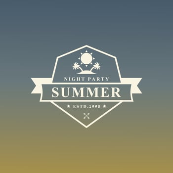 Vintage Retro Badge Summer Holidays Label Typography Logo Templates for Greeting Cards, Posters and Apparel Design vector
