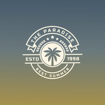 Vintage Retro Badge Summer Holidays Label Typography Logo Templates for Greeting Cards, Posters and Apparel Design vector