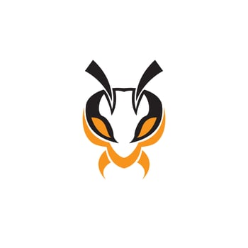 BEE HEAD ANGRY LOGO VECTOR ICON SYMBOL ILLUSTRATION MODERN DESIGN