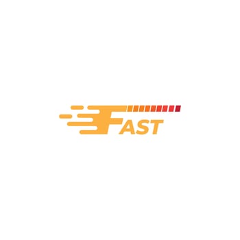 typography  fast  speed  delivery  logo  vector  symbol  icon  template  modern  illustration  design
