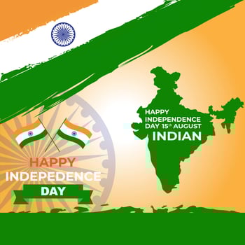 Happy indian Independence Day Celebration background Poster Vector Template Design Illustration