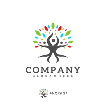 People Tree logo vector template, Creative Tree logo design concepts