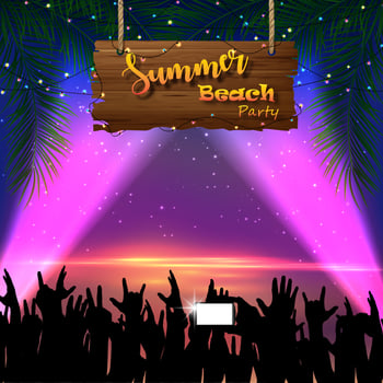 Summer Beach Party Flyer Design vector