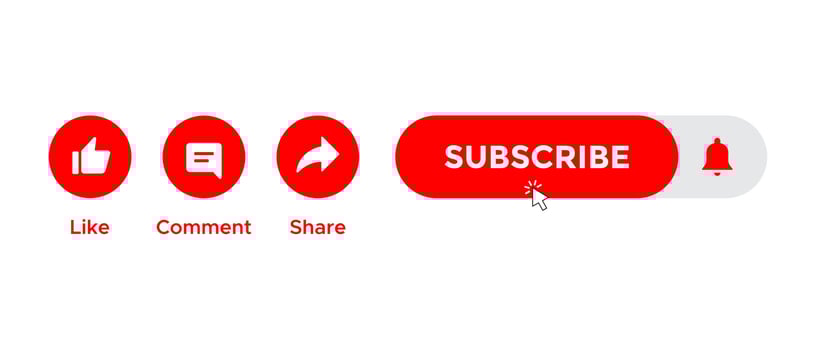 Like, Comment, Share and Subscribe Icon Vector. Illustration Isolated on White Background vector
