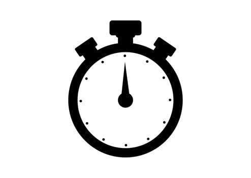 Stopwatch in flat style isolated on white background vector illustration of stopwatch icon