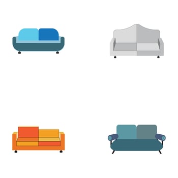 Sofa vector logo icon illustration background