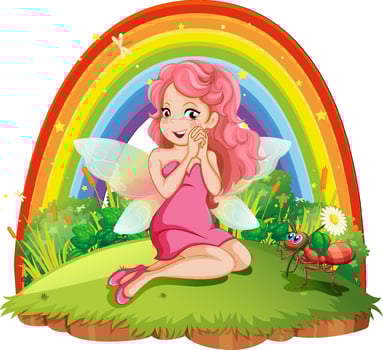 Fantastic fairy girl cartoon character vector