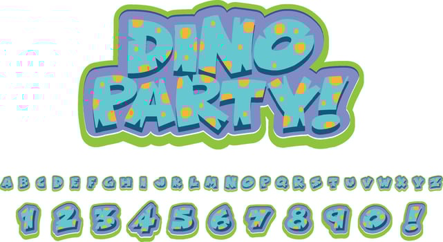 Font design for english alphabets in dinosaur character vector