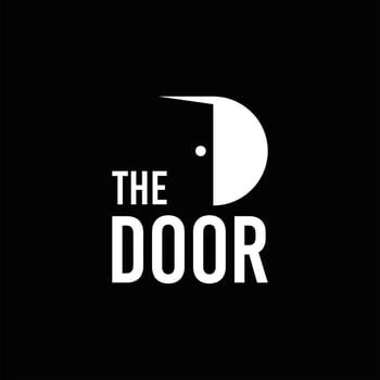 simple typography the door vector