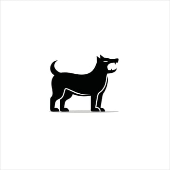 bark dog logo simple modern cartoon vector