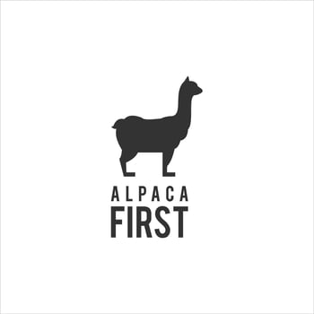 Alpaca Goat Mascot Animal Silhouette vector