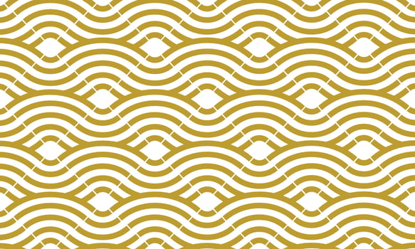 Golden wave stripes pattern, Gold japanese style background vector