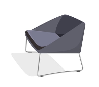 Armchair Modern interior furniture Vector illustration in a flat style isolated