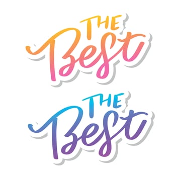 The Best Hand drawn lettering card with heart. The inscription Perfect design for greeting cards, posters, T-shirts, banners, print invitations. vector