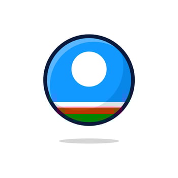 Sakha Republic Flag Icon vector
